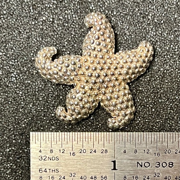 Set Vintage Starfish Pin + matching Earrings, SS 925 Mex TH 80/90, tot. Wt.36.5g - Picture 15 of 15